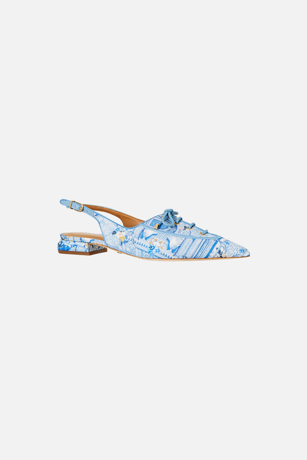 ELENA LACE UP FRONT POINTED SLINGBACK DE NADA GRANADA