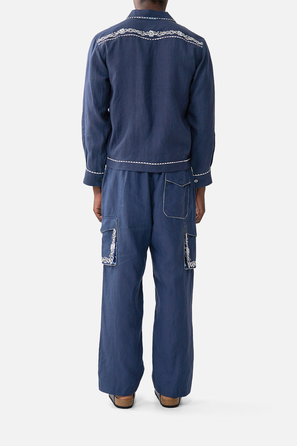 CARGO PANT WITH ELASTIC WAIST A TILED WONDERLAND