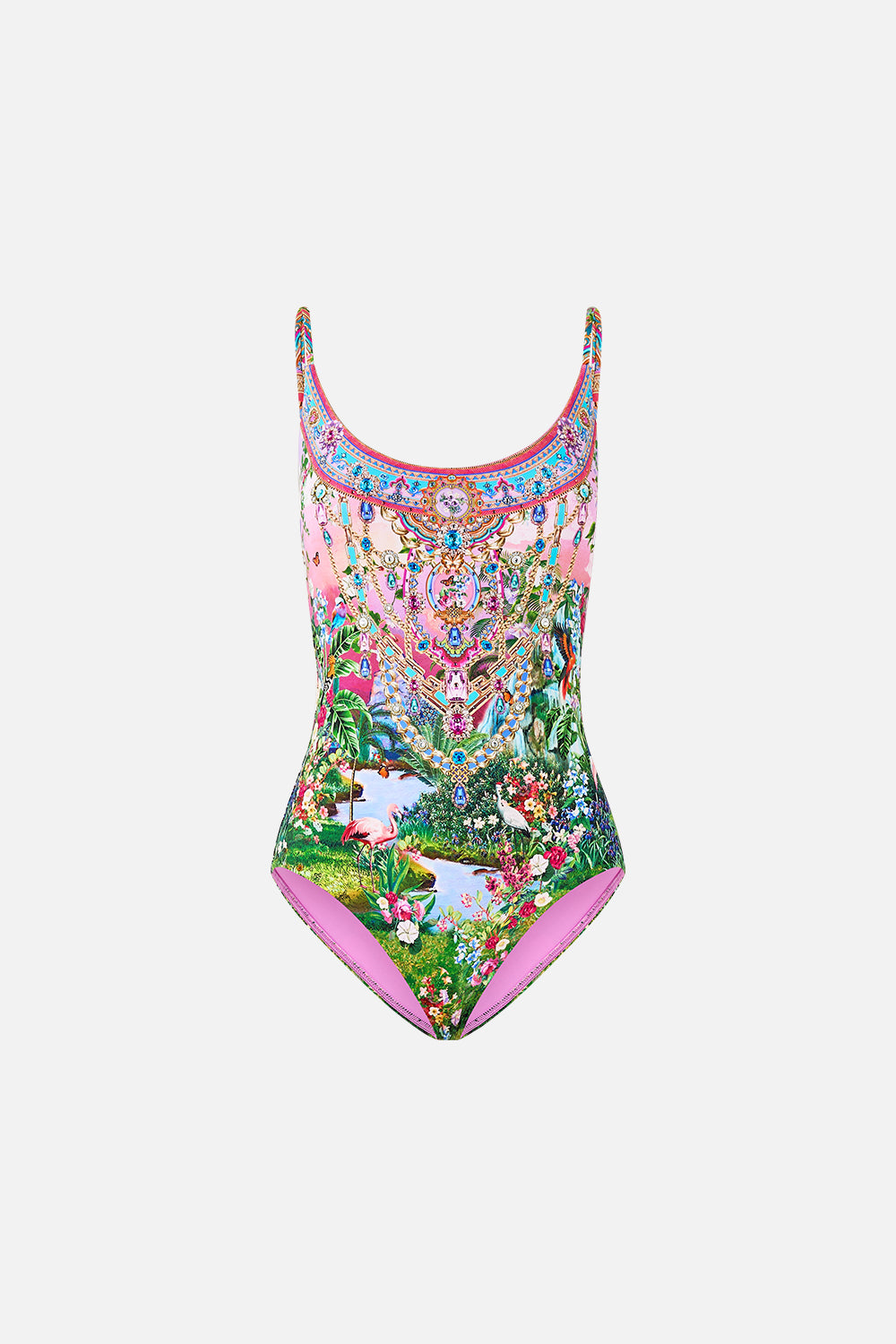 SCOOP NECK ONE PIECE WITH SCOOP BACK TURKISH DELIGHT