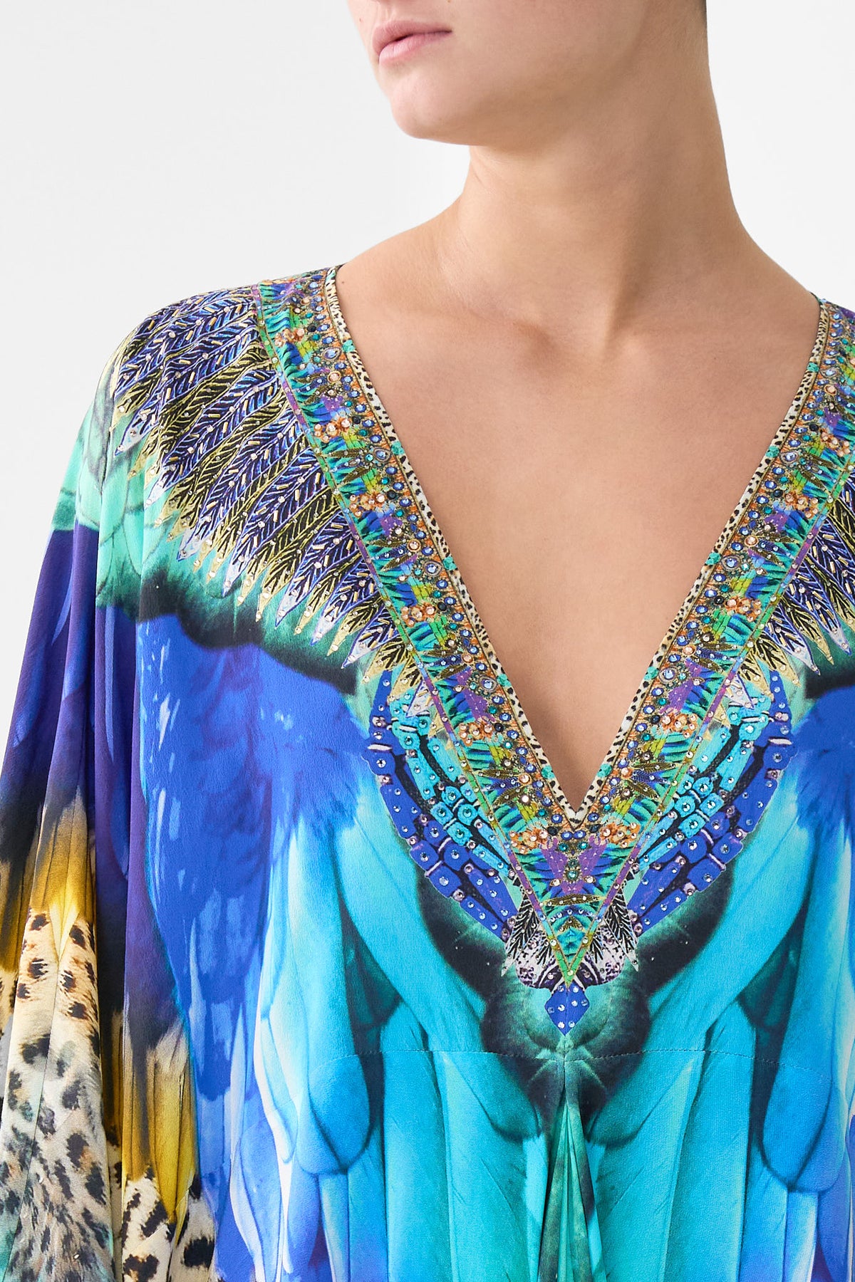 T SHAPE LONG KAFTAN JUNGLE FLIGHT