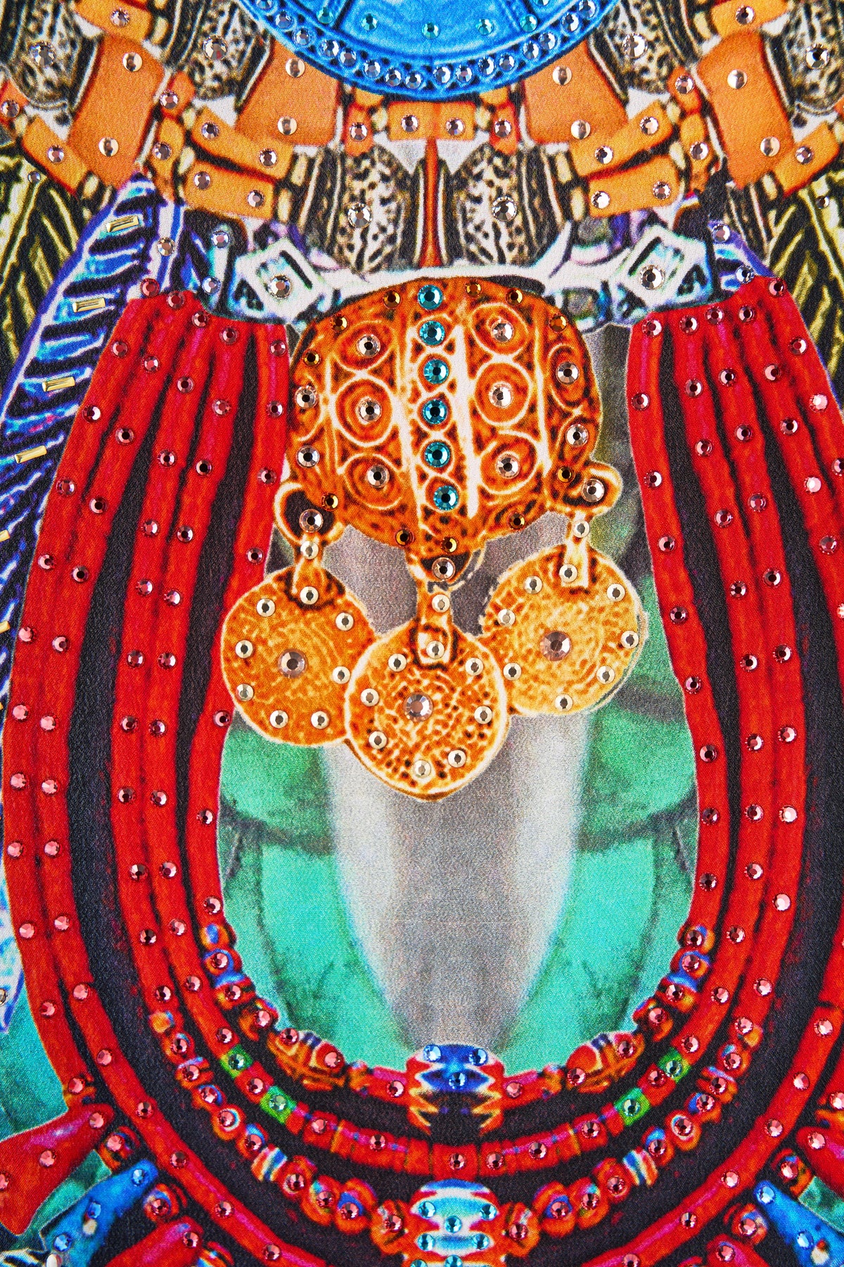 SCOOP BACK HEM DRESS JUNGLE FLIGHT