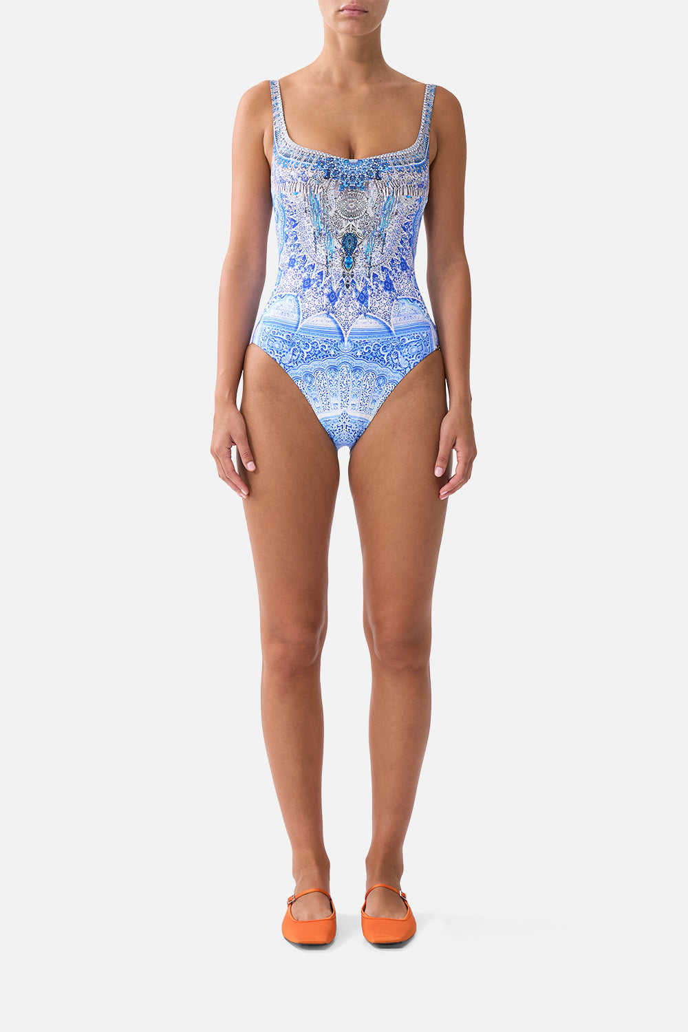 UNDERWIRE SQUARE NECK ONE PIECE WITH SCOOP BACK THE BOSPHOROUS