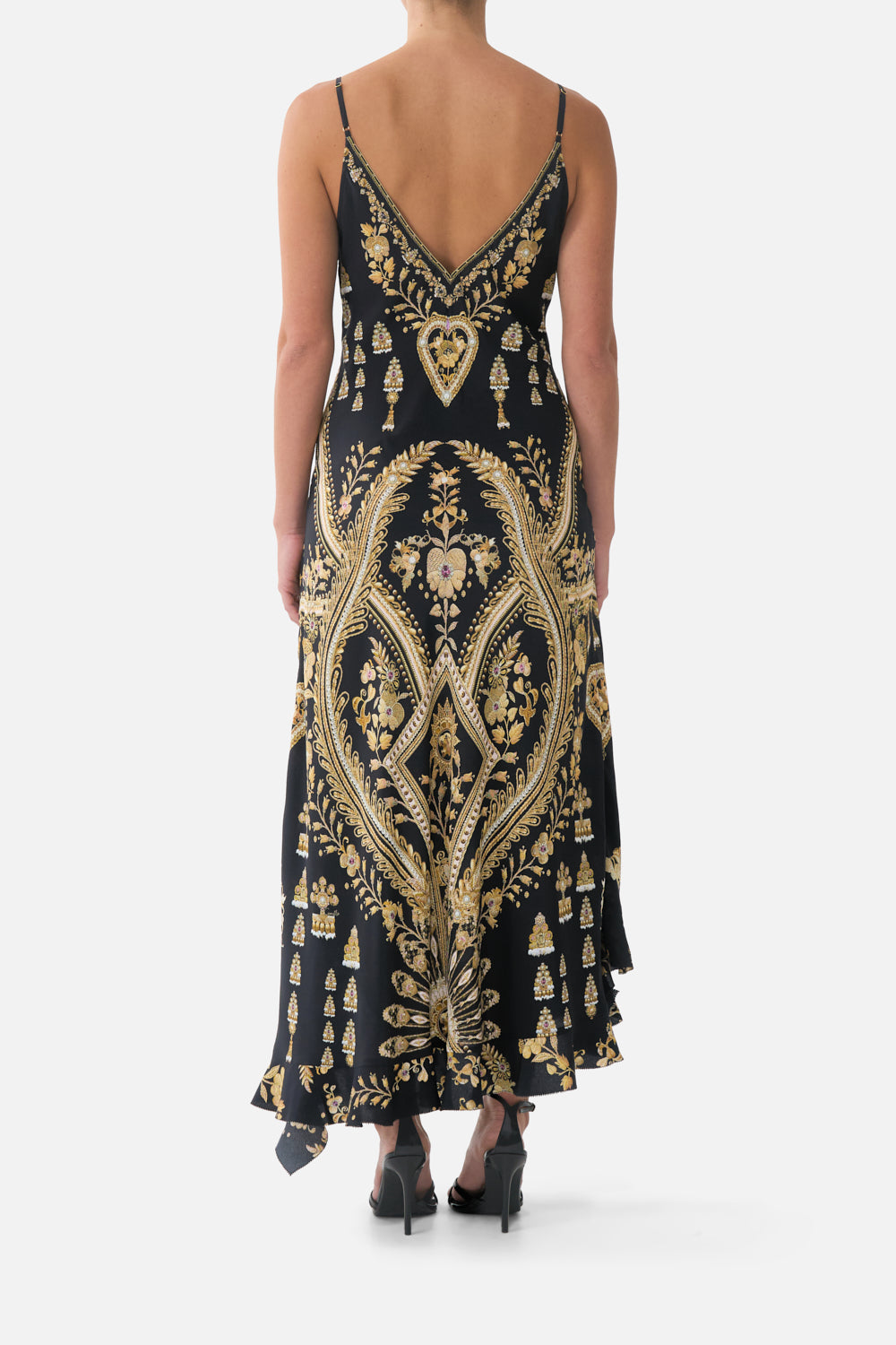 BIAS SLIP DRESS WITH FRILL HEM TAURUS RISING