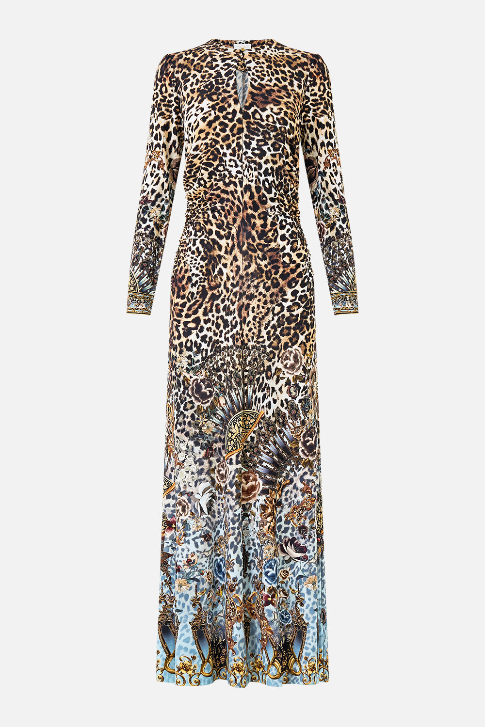 GATHERED JERSEY LONG DRESS FIESTA, SIESTA, REPEAT