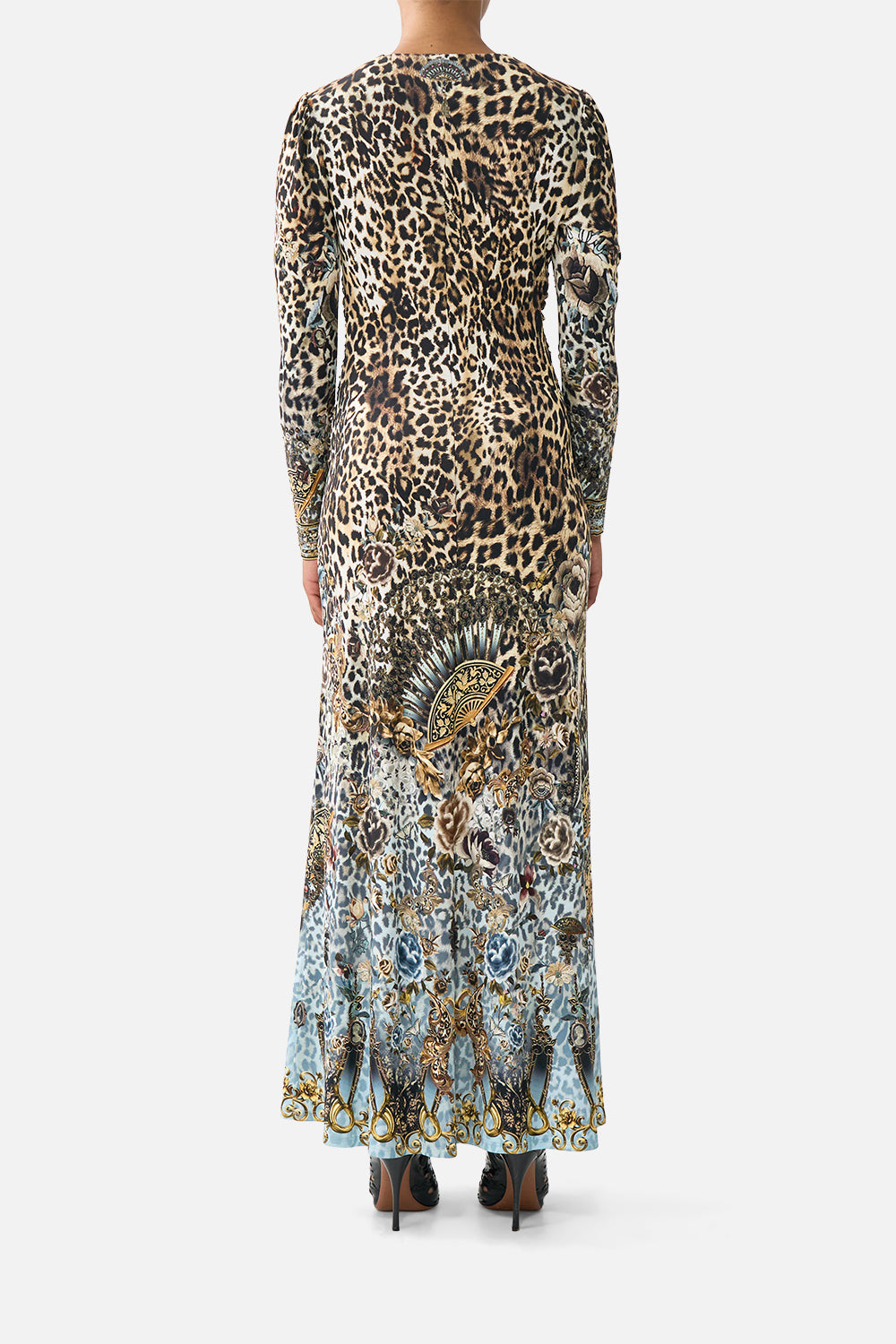 GATHERED JERSEY LONG DRESS FIESTA, SIESTA, REPEAT