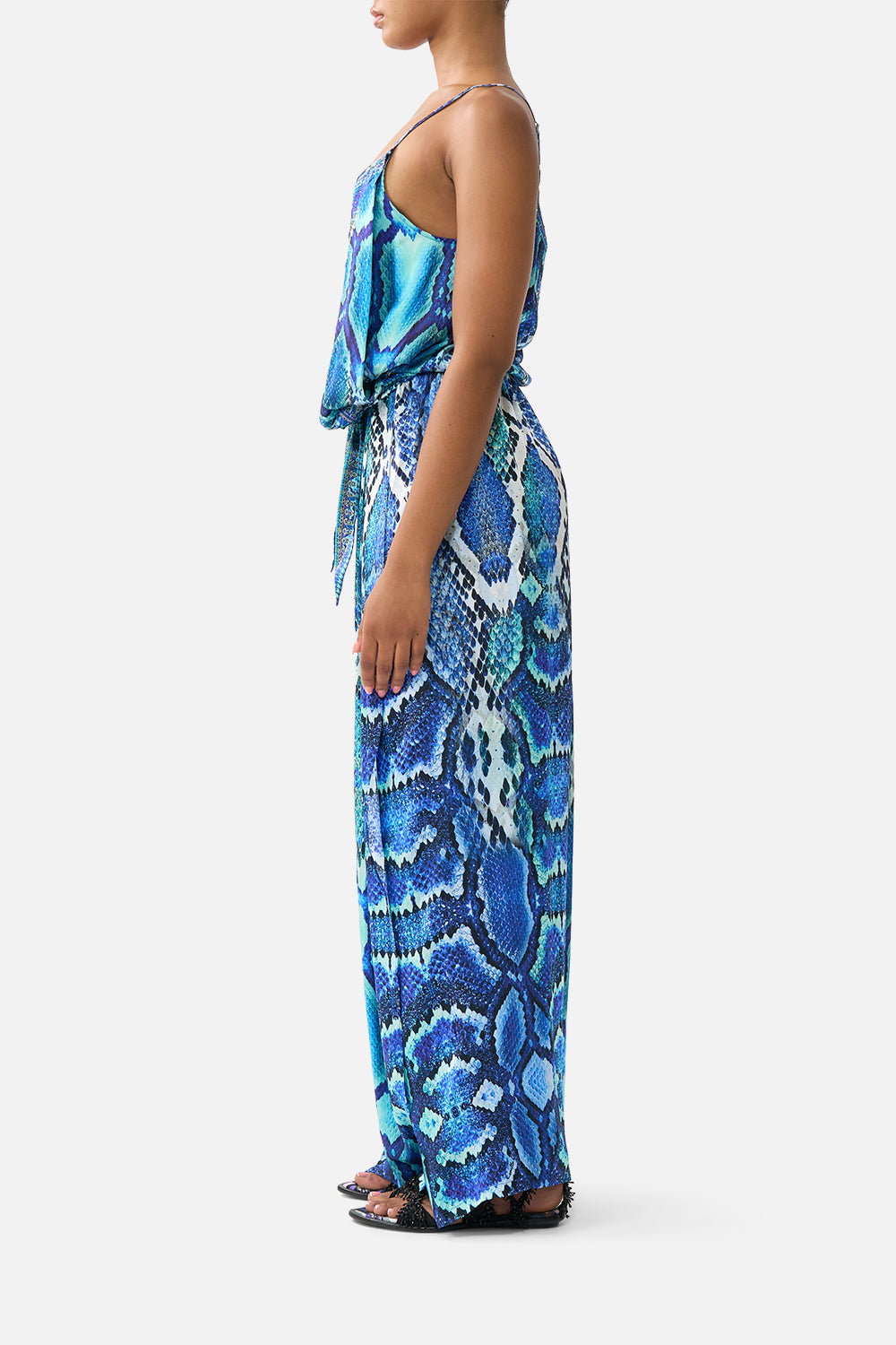 SHOESTRING STRAP JUMPSUIT THE SAPPHIRE SERPENT