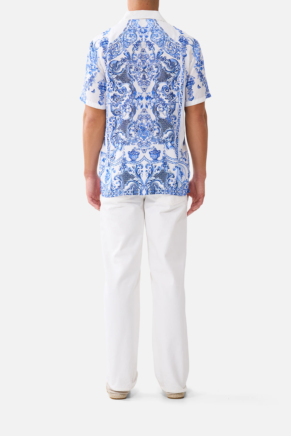 SHORT SLEEVE CAMP COLLARED SHIRT CERAMIC PANORAMIC