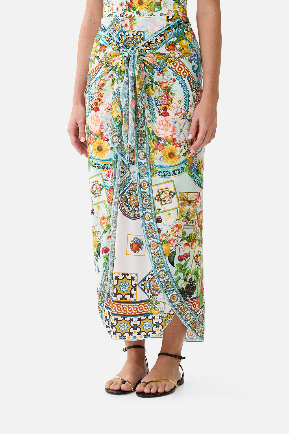 LAYERED LONG SARONG WITH TIE FRONT MAGIC OF THE MERCADO
