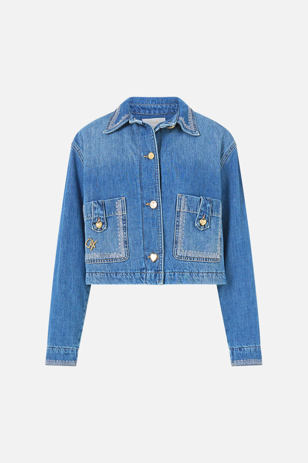 MILLA HUM OF ALHAMBRA CROPPED JACKET DENIM