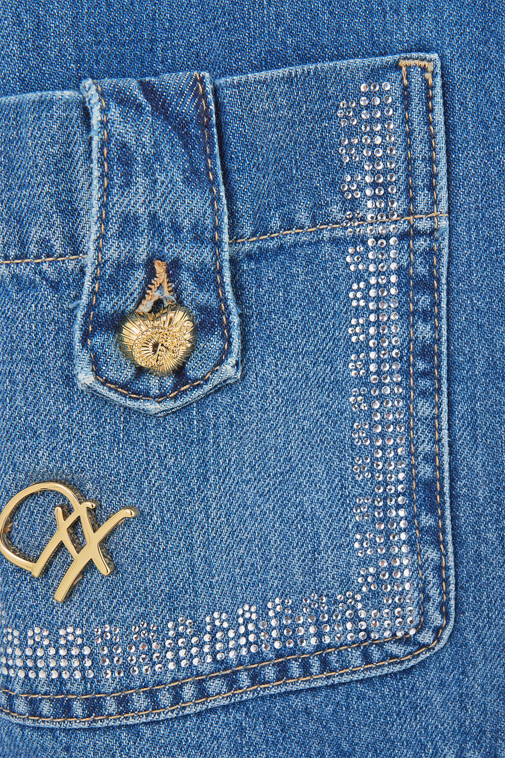 MILLA HUM OF ALHAMBRA CROPPED JACKET DENIM