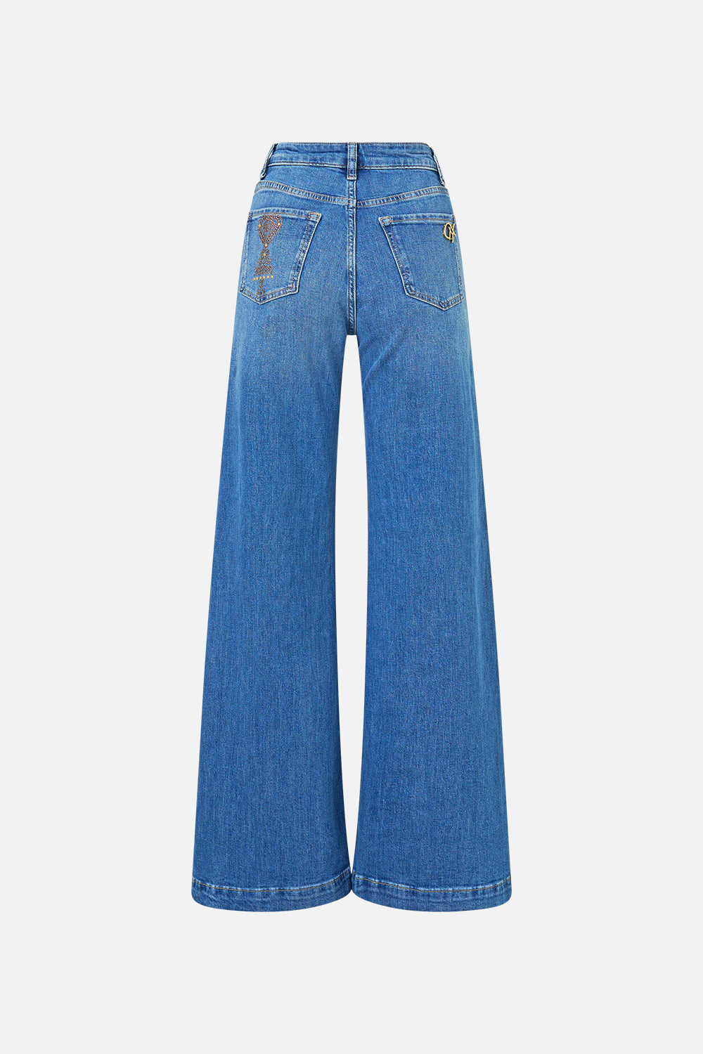 AMANDA TAURUS RISING HARDWARE FLARE JEAN DENIM