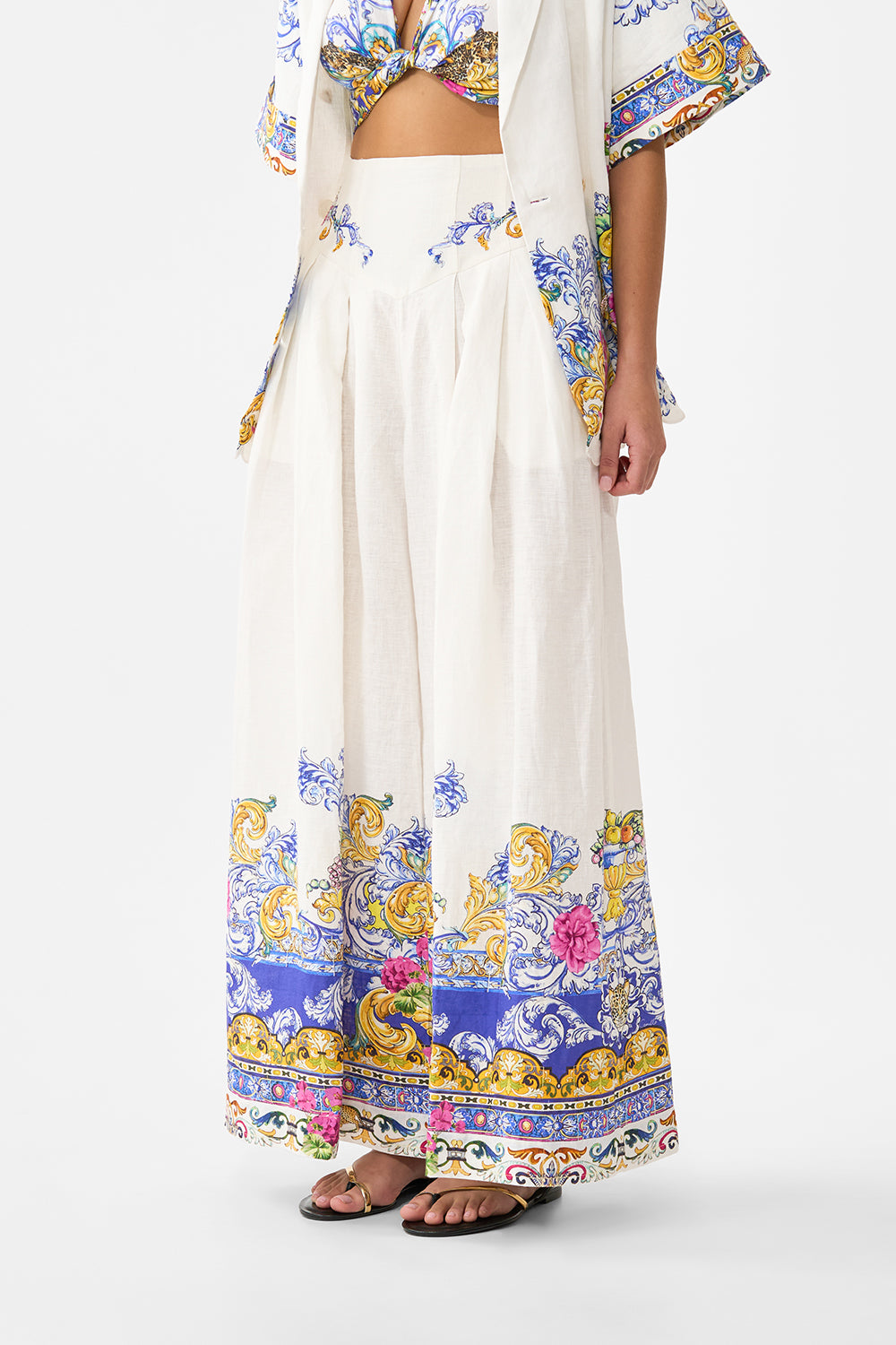 CORSET WAIST WIDE LEG PANT MILLA IN SEVILLA