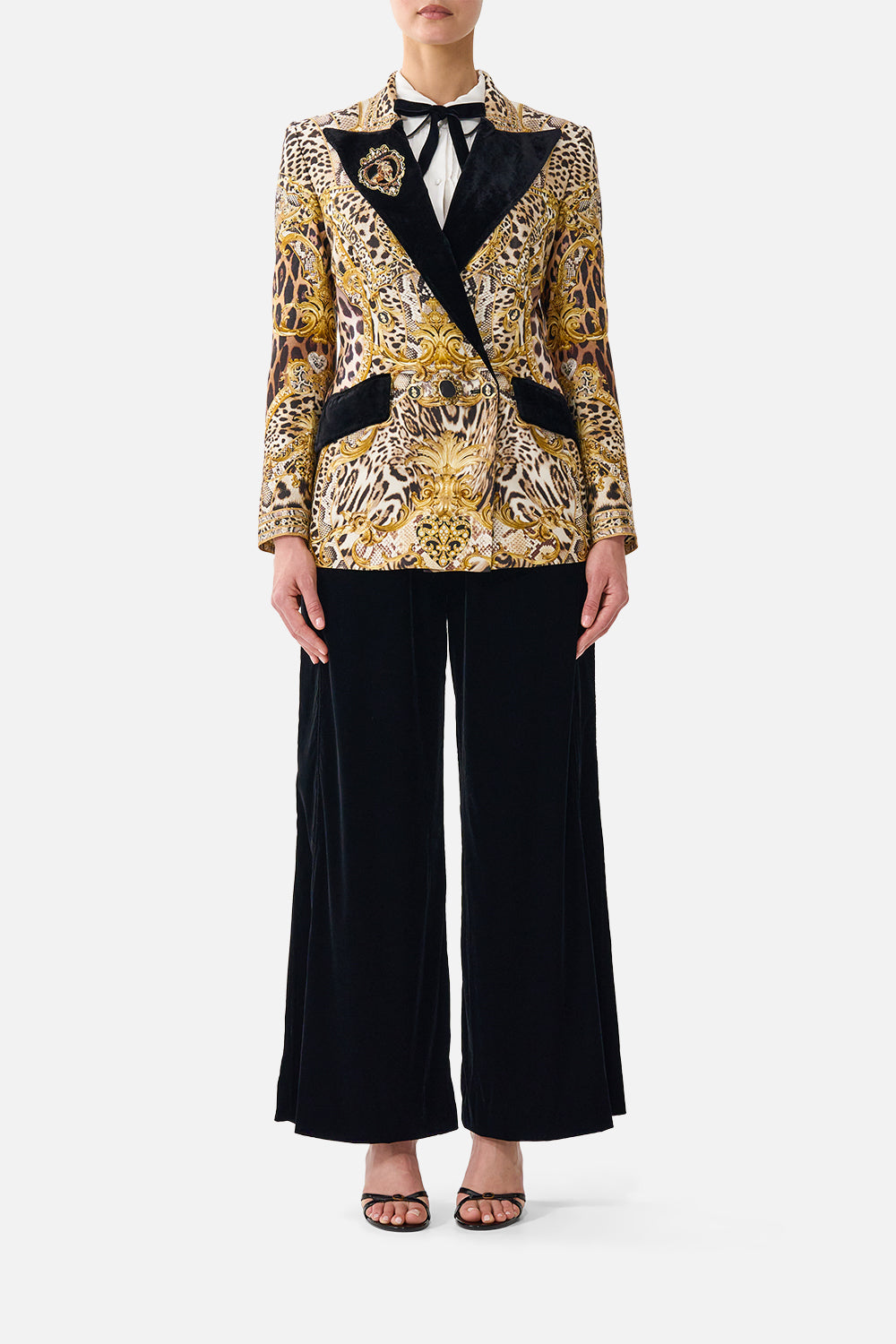 DOUBLE BREASTED SUIT JACKET LEOPARD LIBERTINE