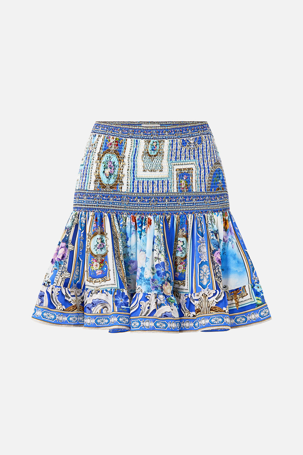 SHORT SHIRRED SKIRT OTTOMAN OPULENCE
