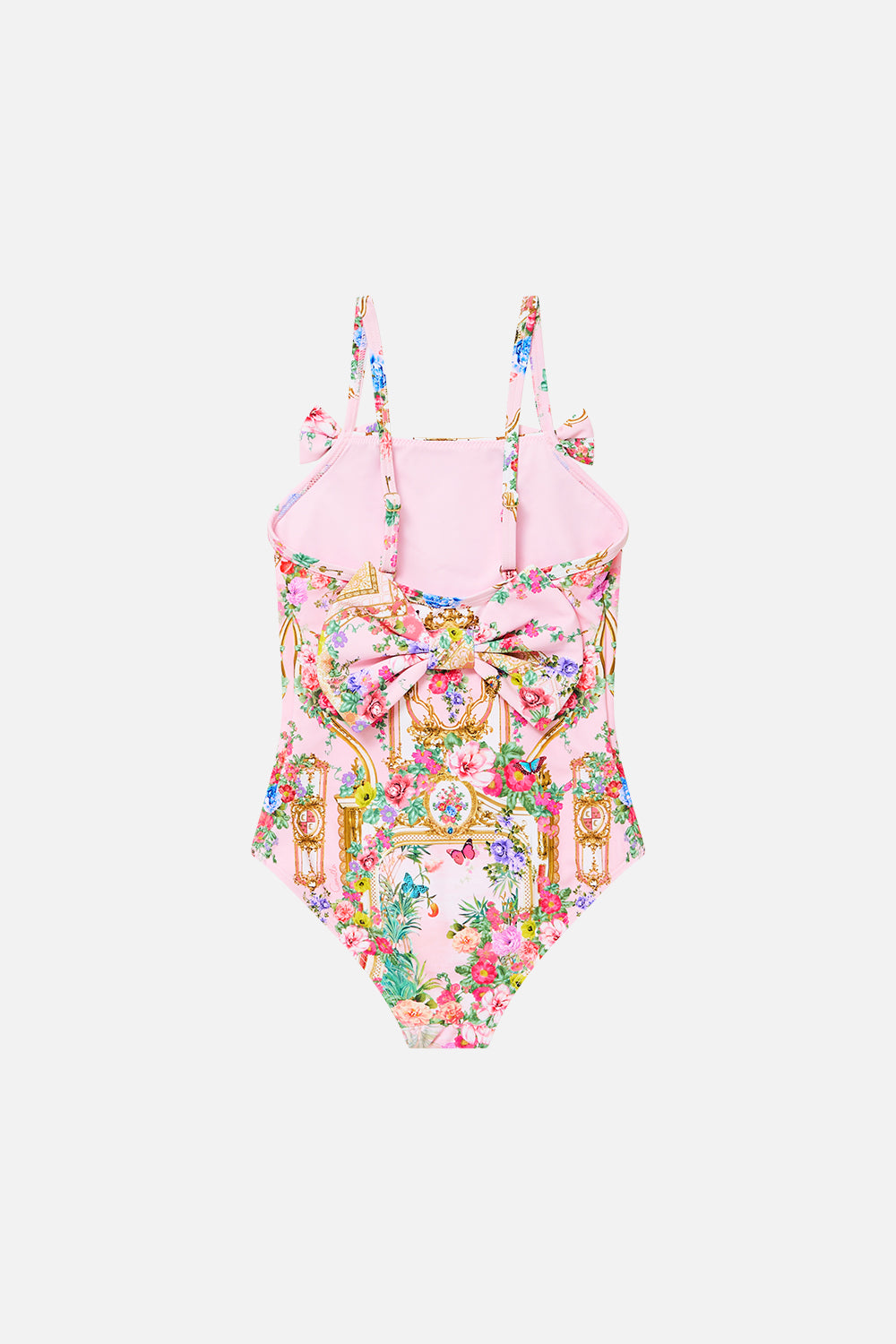 KIDS STRAIGHT NECK ONE PIECE W BOWS SHE’S NO WALLFLOWER