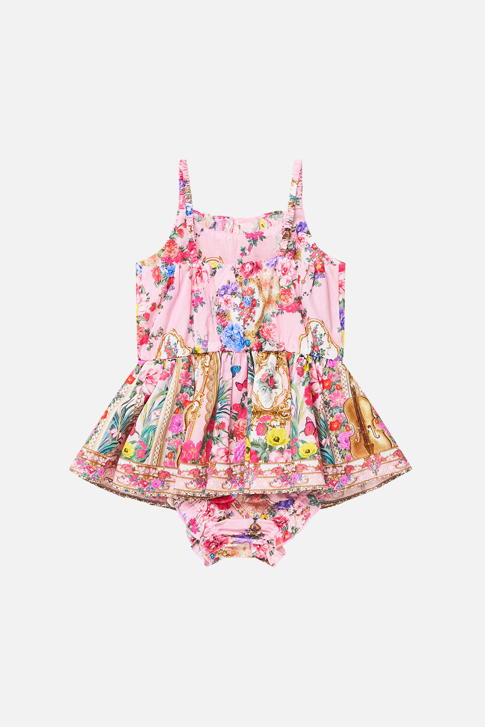 BABIES JUMP DRESS WITH FRILL NECK SHE’S NO WALLFLOWER