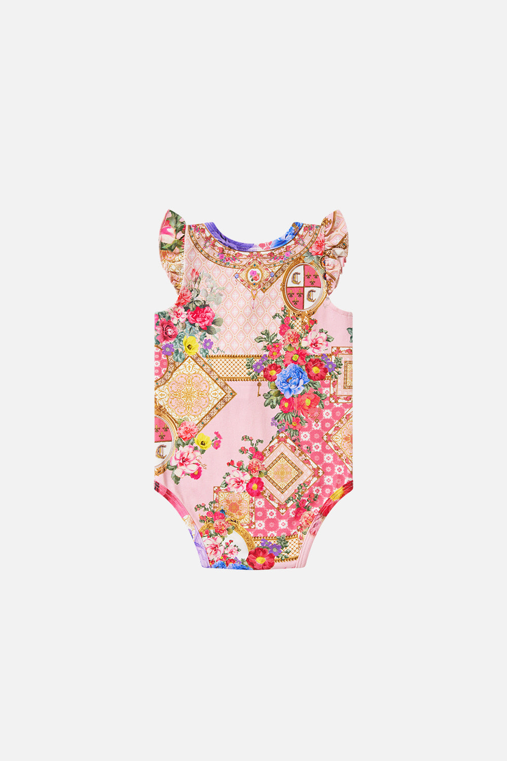 BABIES BODYSUIT W FRILL SHOULDER SHE’S NO WALLFLOWER