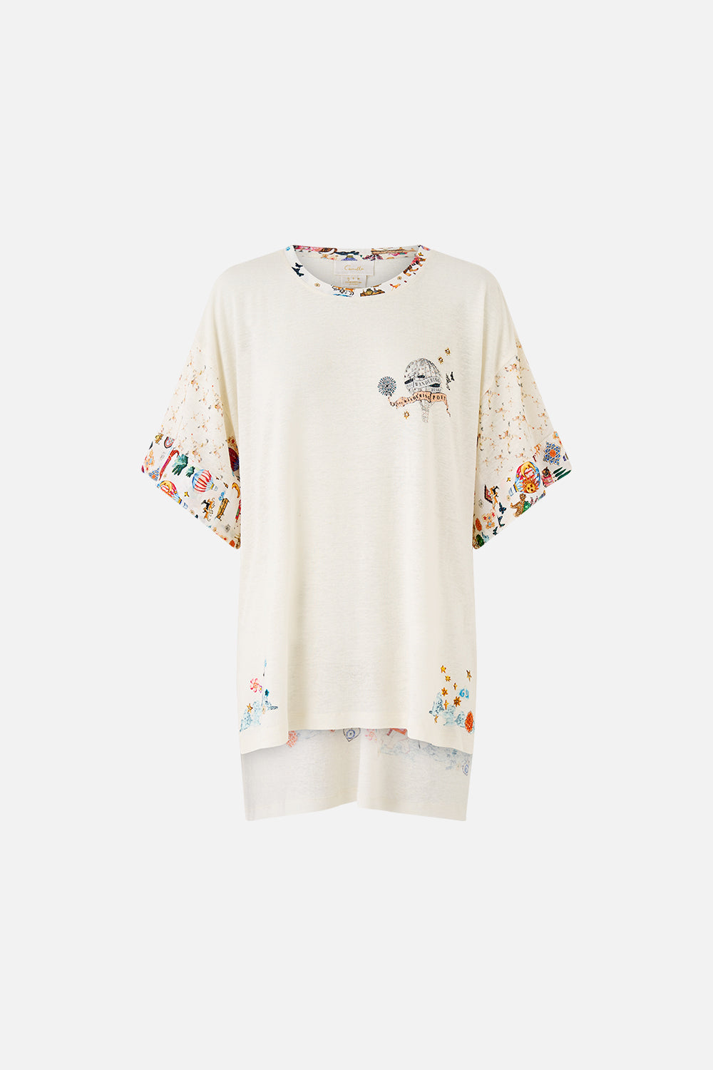 PANELLED SIDE SPLIT TEE KAPADOKYA KITSCH