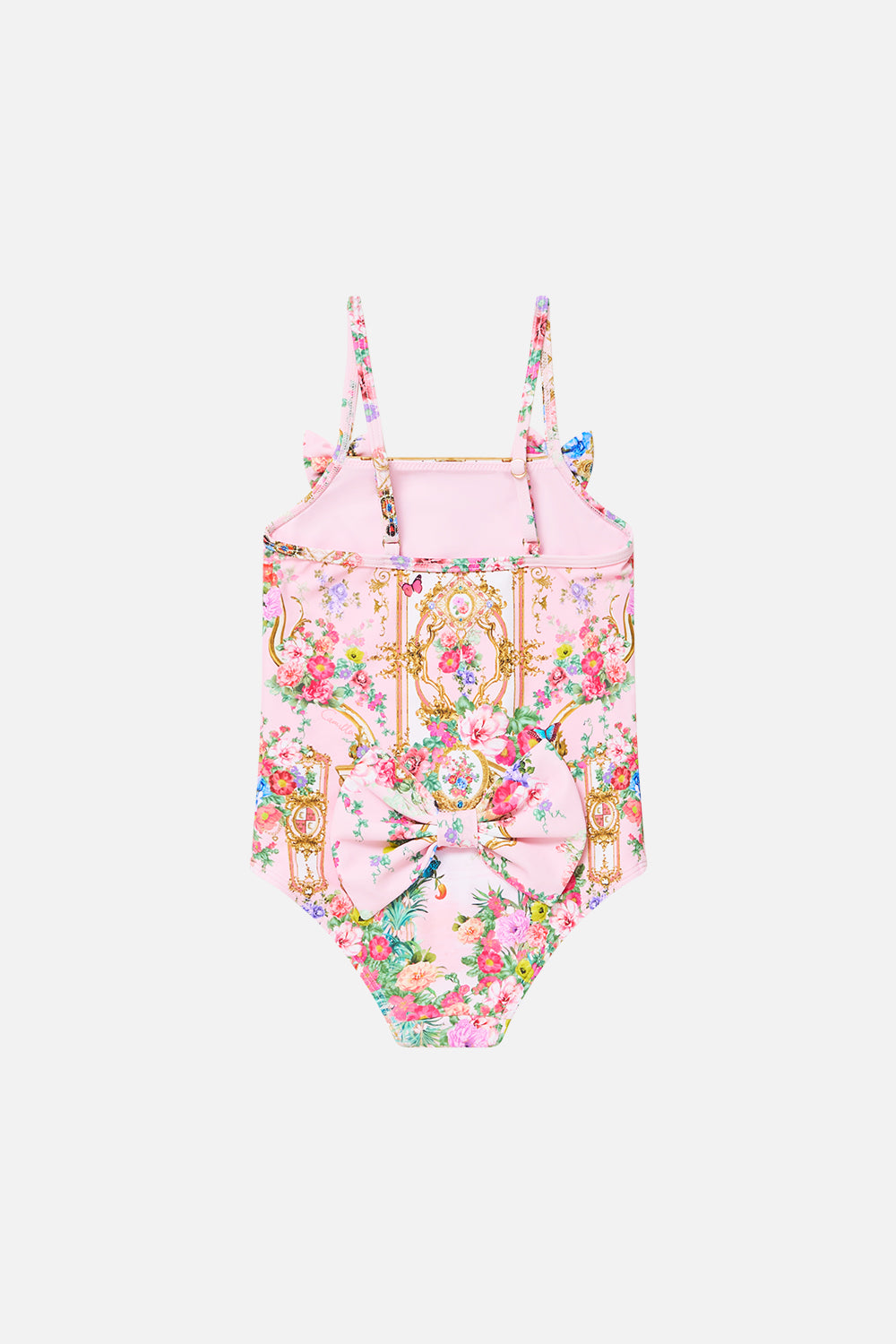 BABIES STRAIGHT NECK ONE PIECE WITH BOWS SHE’S NO WALLFLOWER