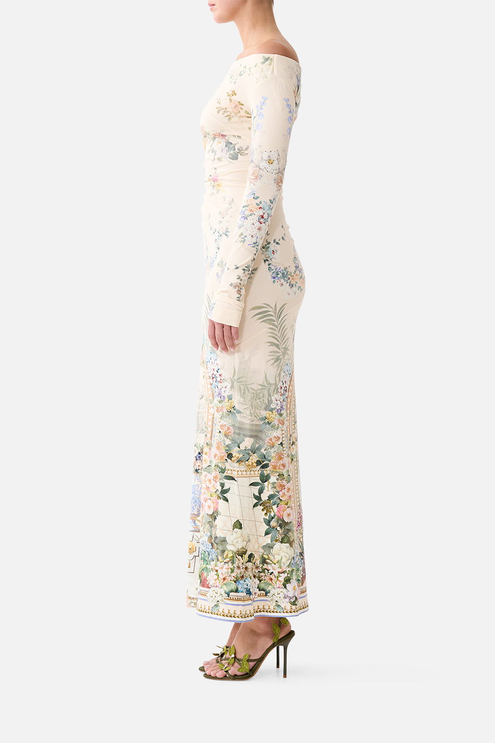 OFF SHOULDER GATHERED JERSEY DRESS MIDSUMMER MASTERPIECE