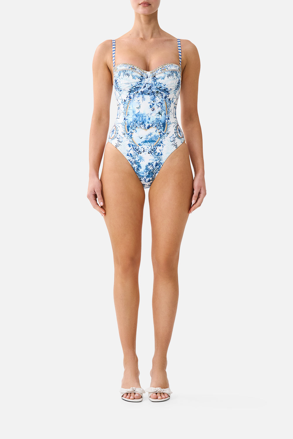RUCHED CUP UNDERWIRE ONE PIECE THE PORCELAIN PARLOUR