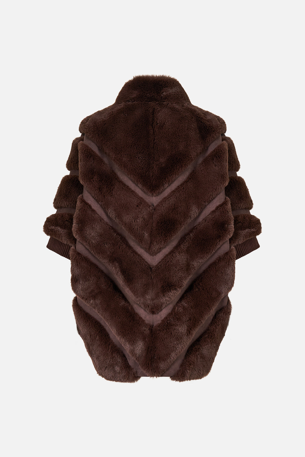 FAUX FUR STRIPE SLOUCH JACKET ANIMALS IN THE PALACE