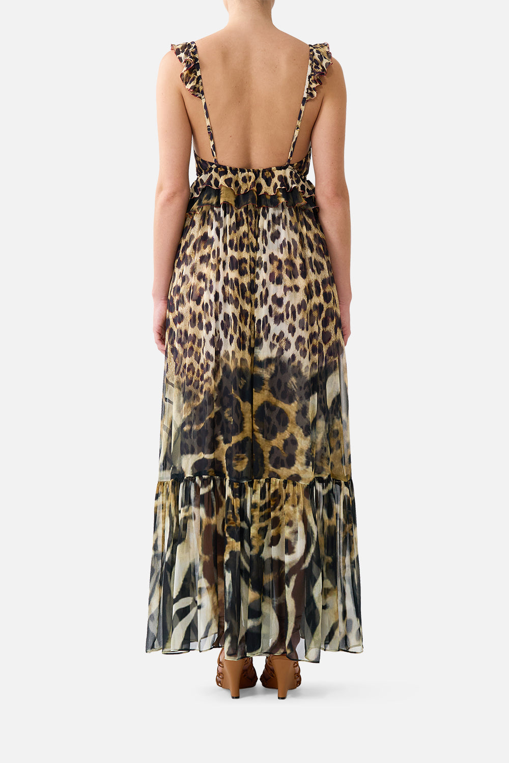 FRILL BRALETTE LONG DRESS LEOTIGRA LAND
