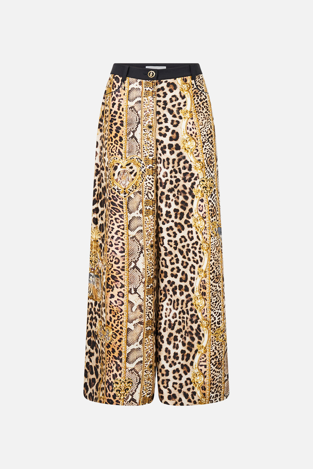 RELAXED TROUSER WITH BACK YOKE LEOPARD LIBERTINE