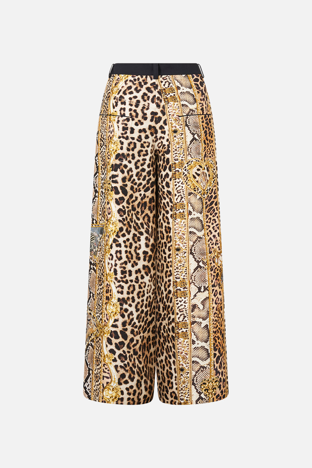 RELAXED TROUSER WITH BACK YOKE LEOPARD LIBERTINE