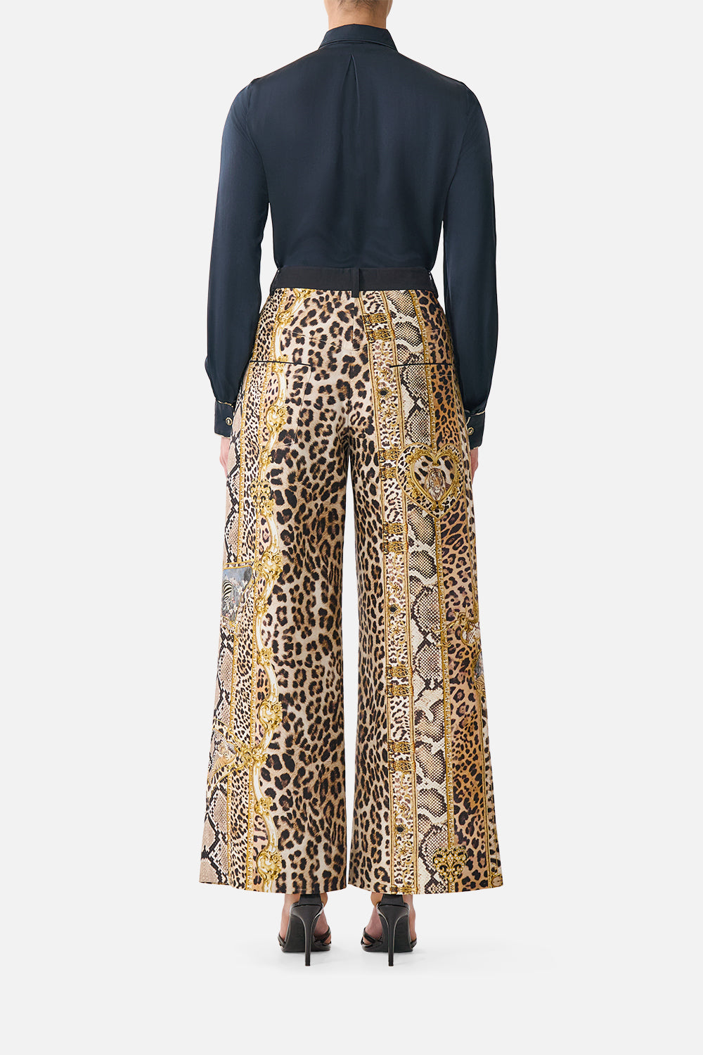 RELAXED TROUSER WITH BACK YOKE LEOPARD LIBERTINE