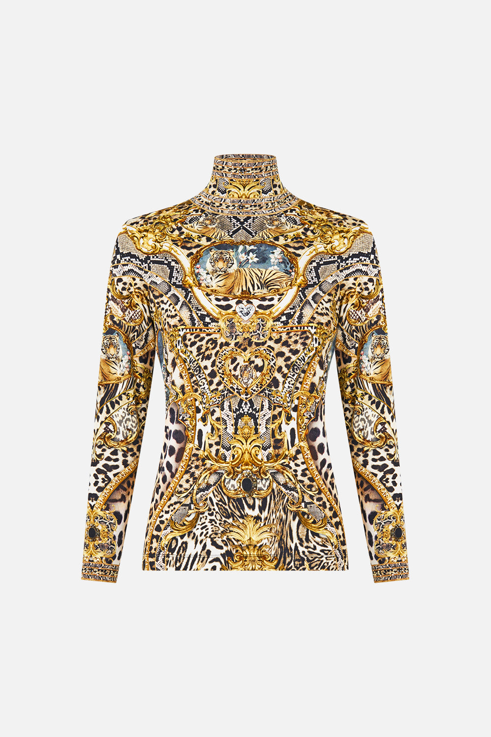 JERSEY TURTLENECK LEOPARD LIBERTINE