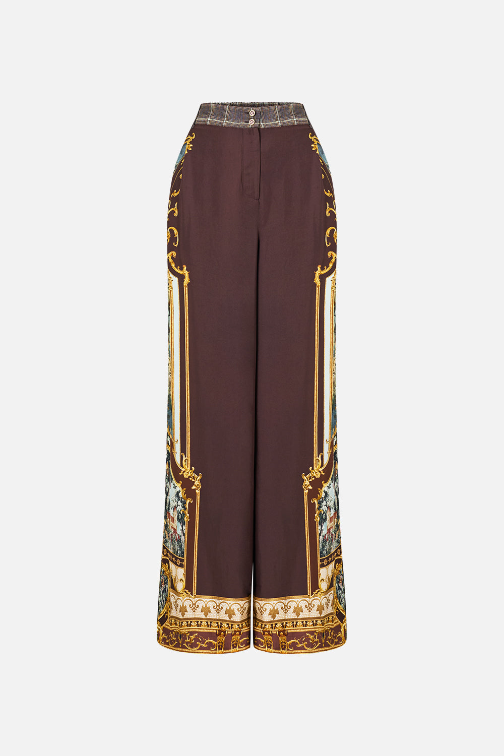 WIDE LEG WAISTED PANT ANIMALS IN THE PALACE