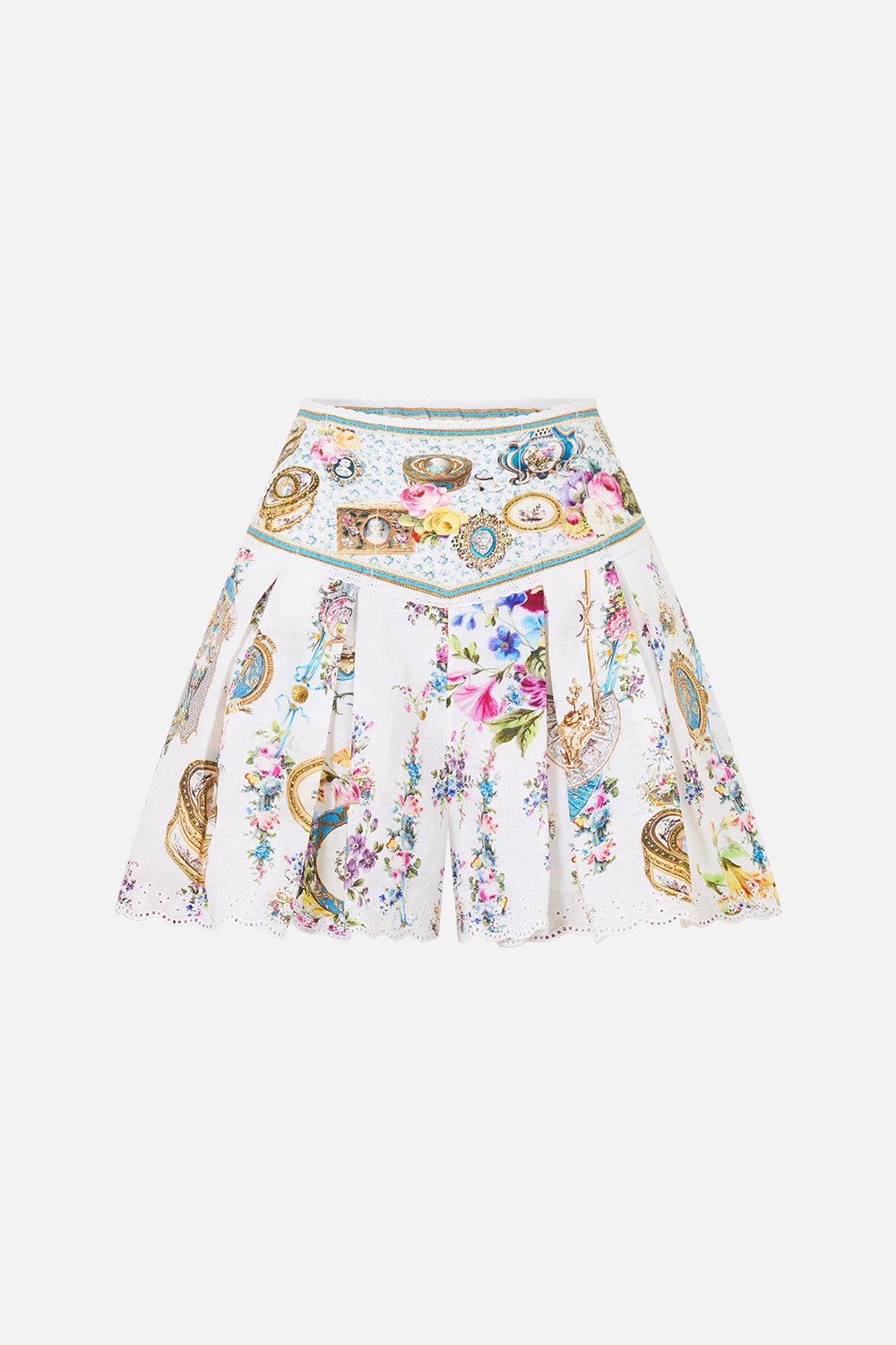 The CAMILLA Corset Waist Short in our Art For The Artisans print.