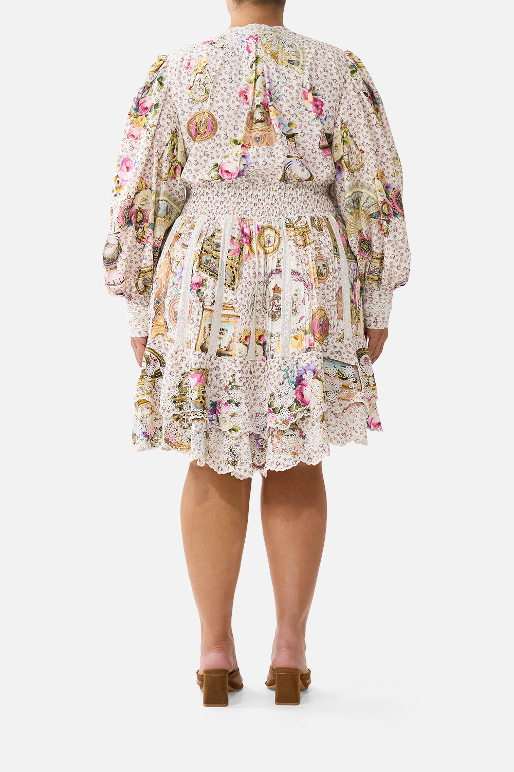 BUTTON FRONT FRILL DRESS IN THE HEART OF ART