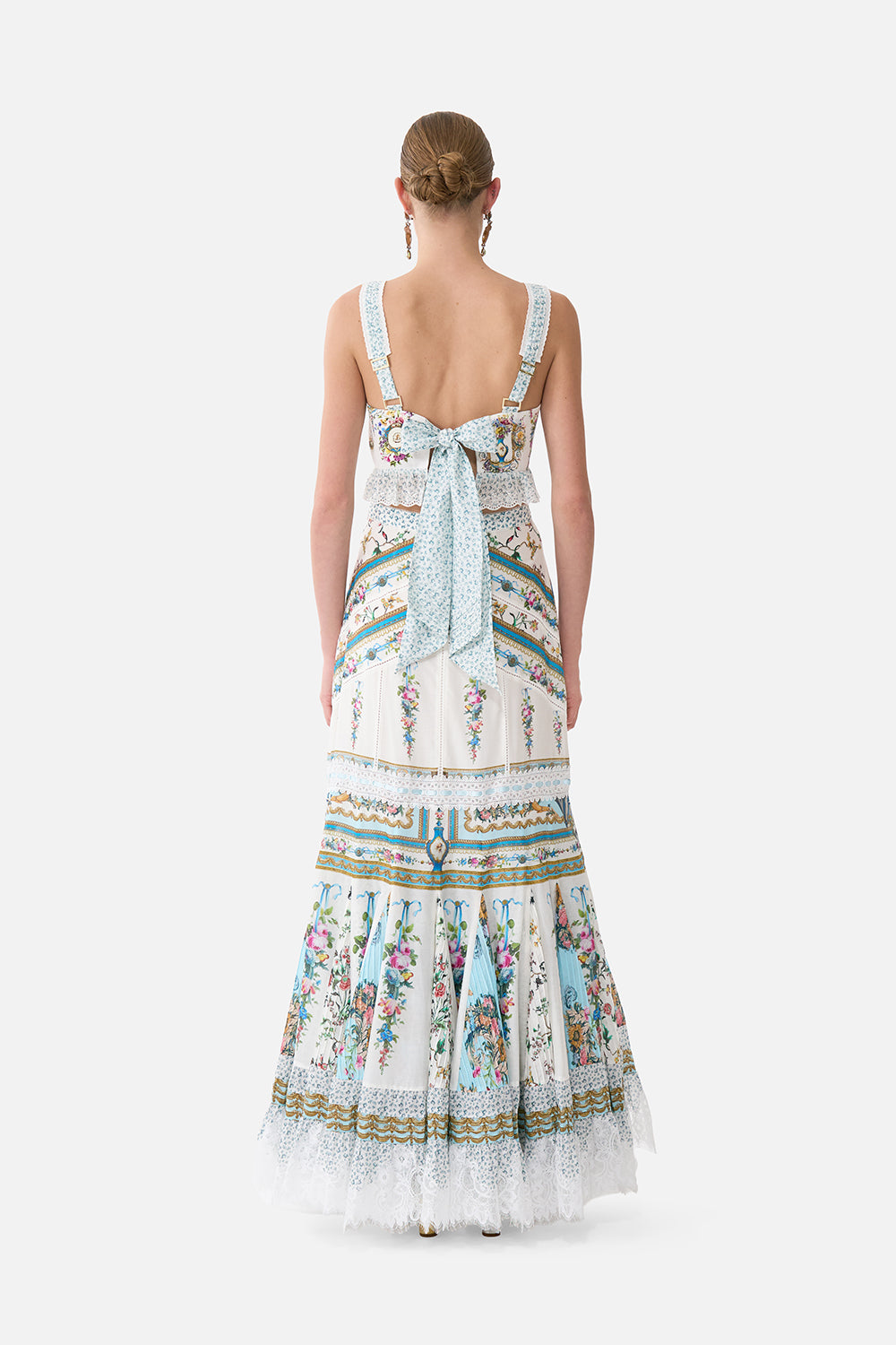 The CAMILLA Flared Maxi Skirt With Godets in our Art For The Artisans print.