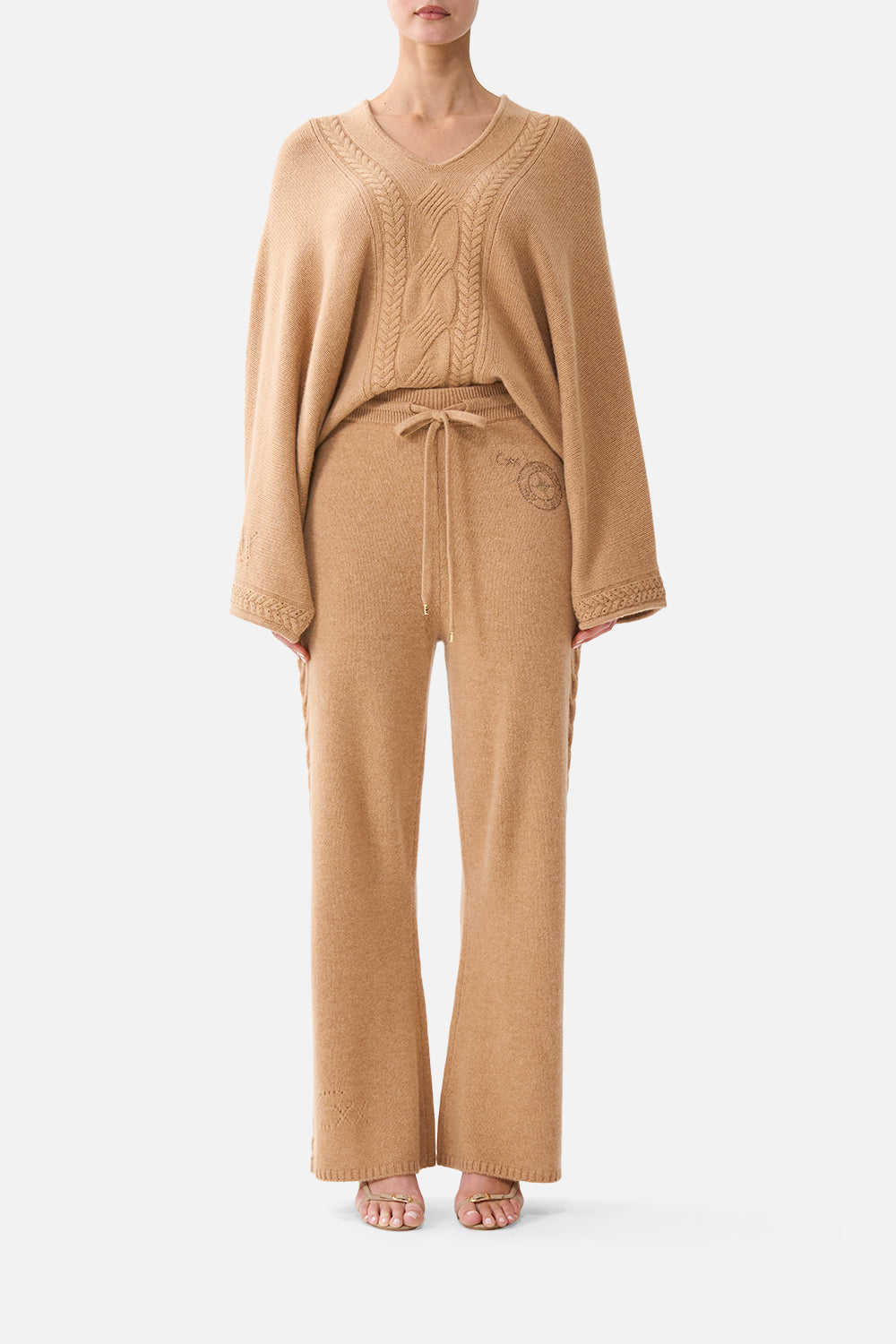CASHMERE KNIT PANT LEOPARD LIBERTINE