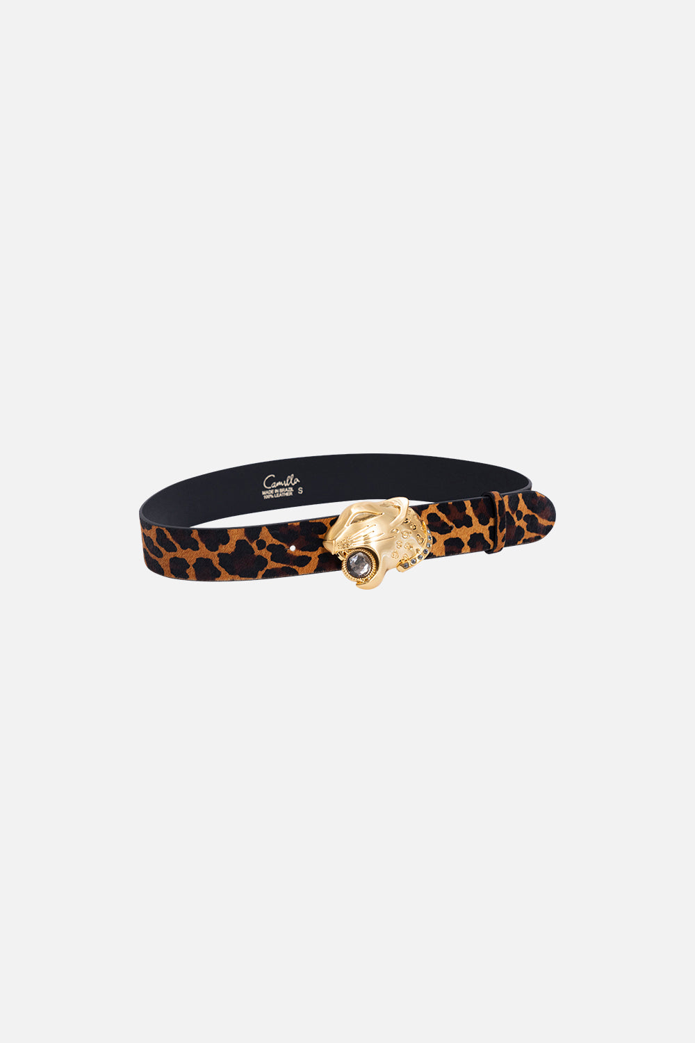 LEOPARD HEAD BUCKLE BELT WHATS NEW PUSSYCAT