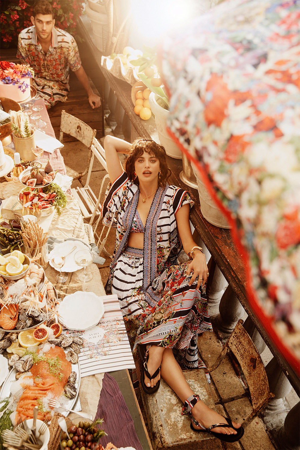 KIMONO WITH TIE BELT JOIE DE VIVRE