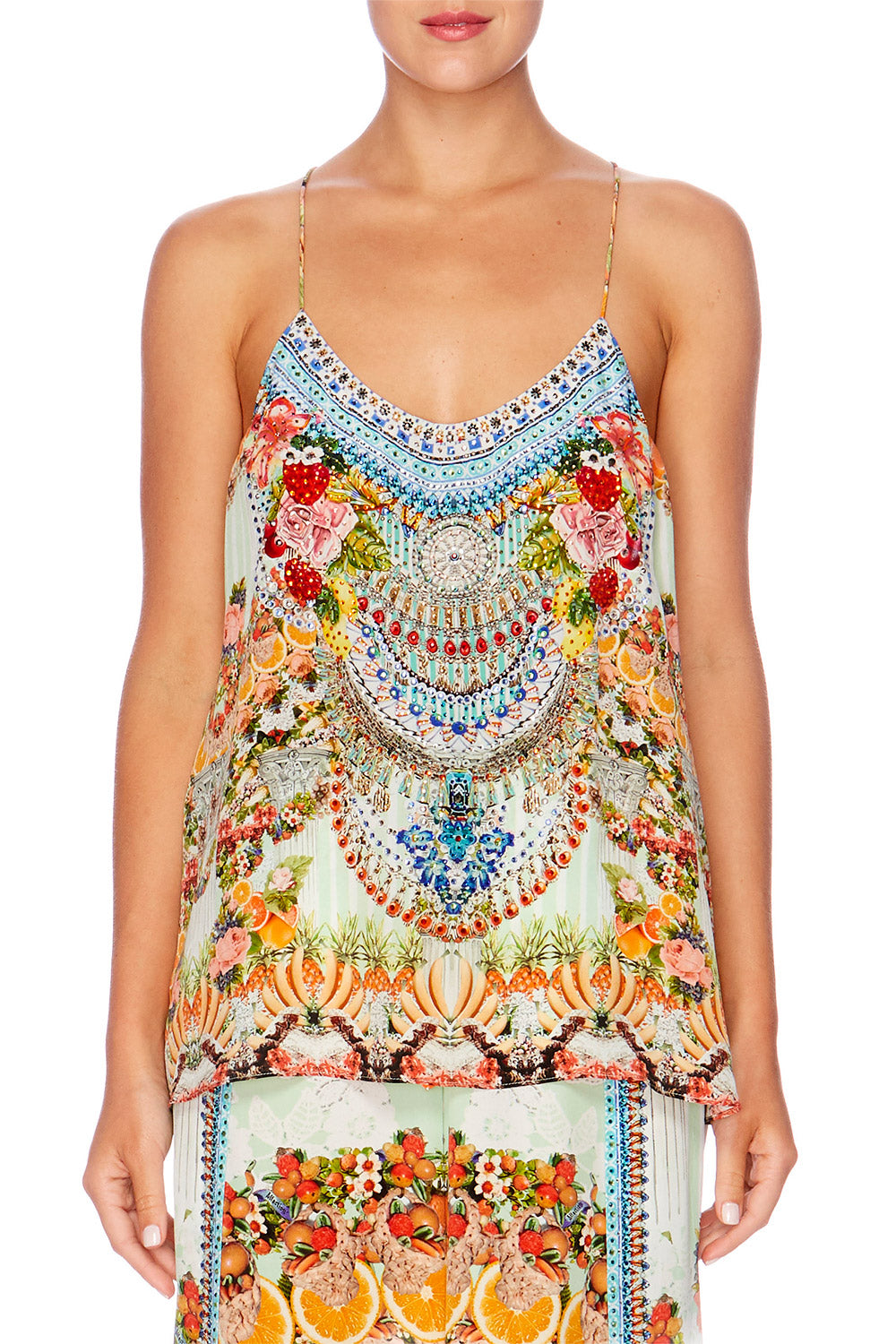 SLICE OF PARADISE T BACK SHOESTRING TOP