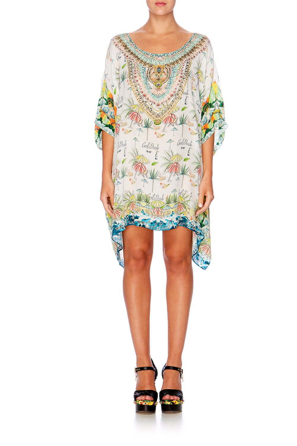 SUNDOWNERS SHORT ROUND NECK KAFTAN