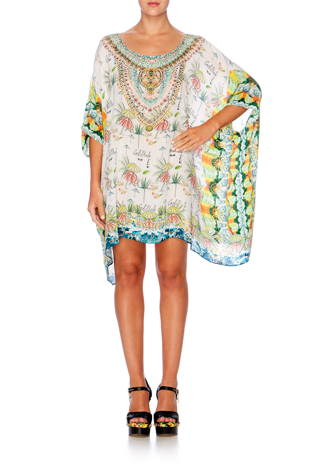 SUNDOWNERS SHORT ROUND NECK KAFTAN