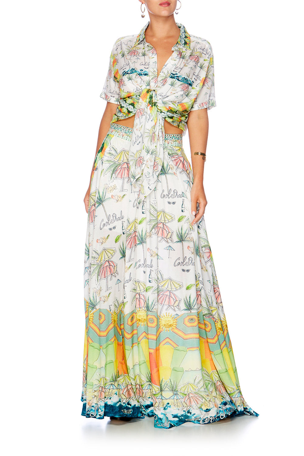 SUNDOWNERS HIGH WASITED FULL SKIRT