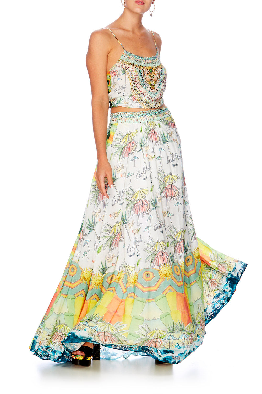 SUNDOWNERS HIGH WASITED FULL SKIRT