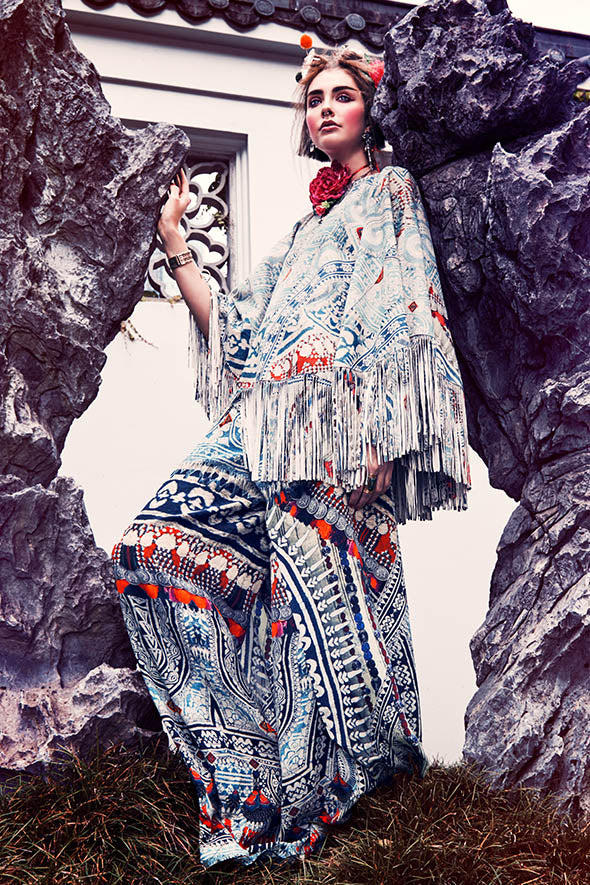 TEACHERS PET SUEDE PONCHO W FRINGING