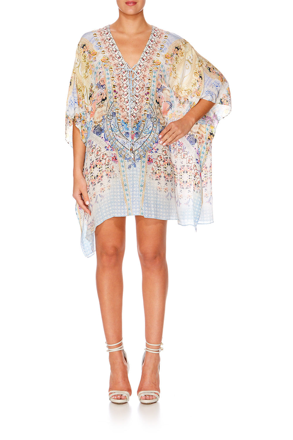 GIRL NEXT DOOR SHORT LACE UP KAFTAN