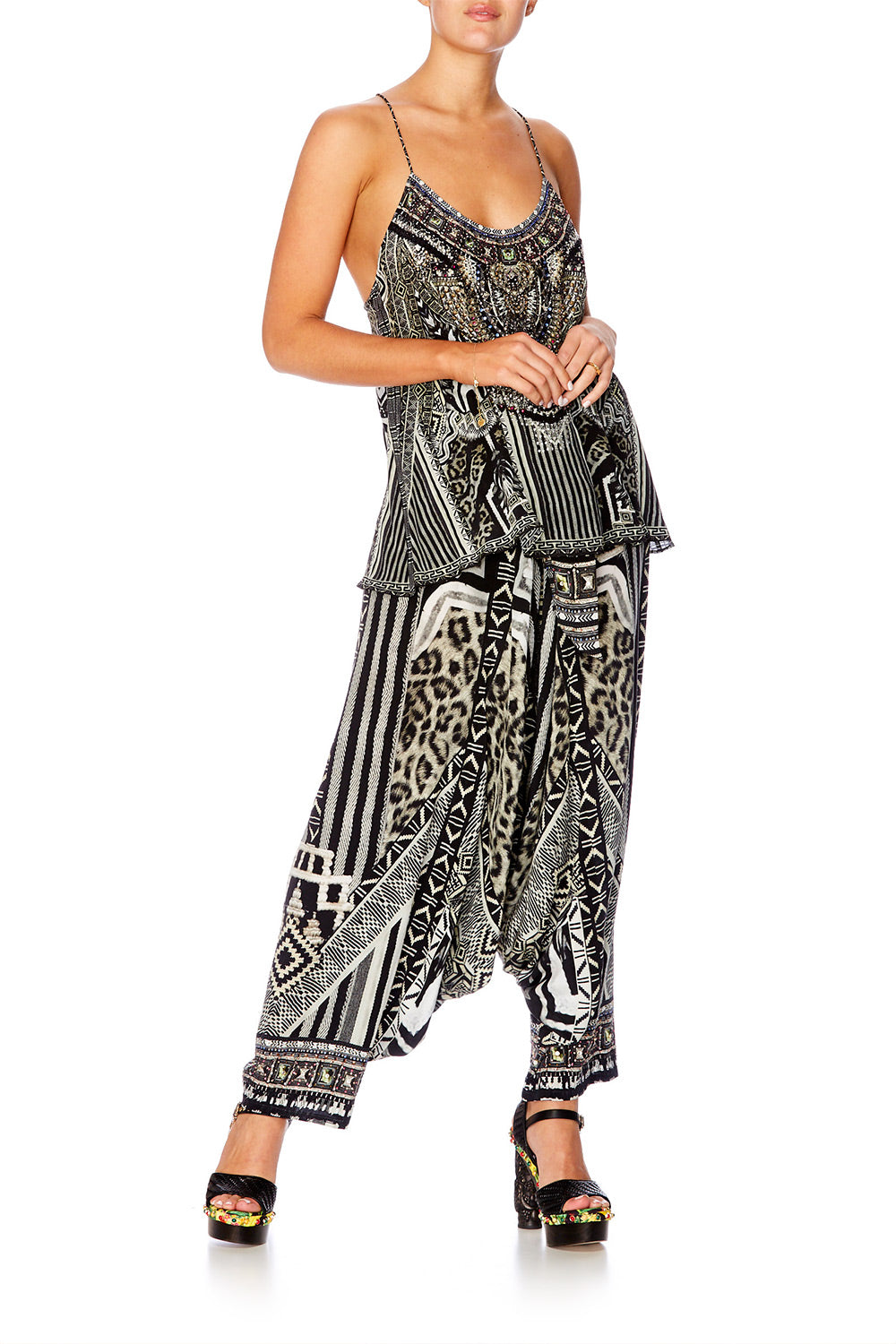 TRIBAL THEORY T BACK SHOESTRING TOP