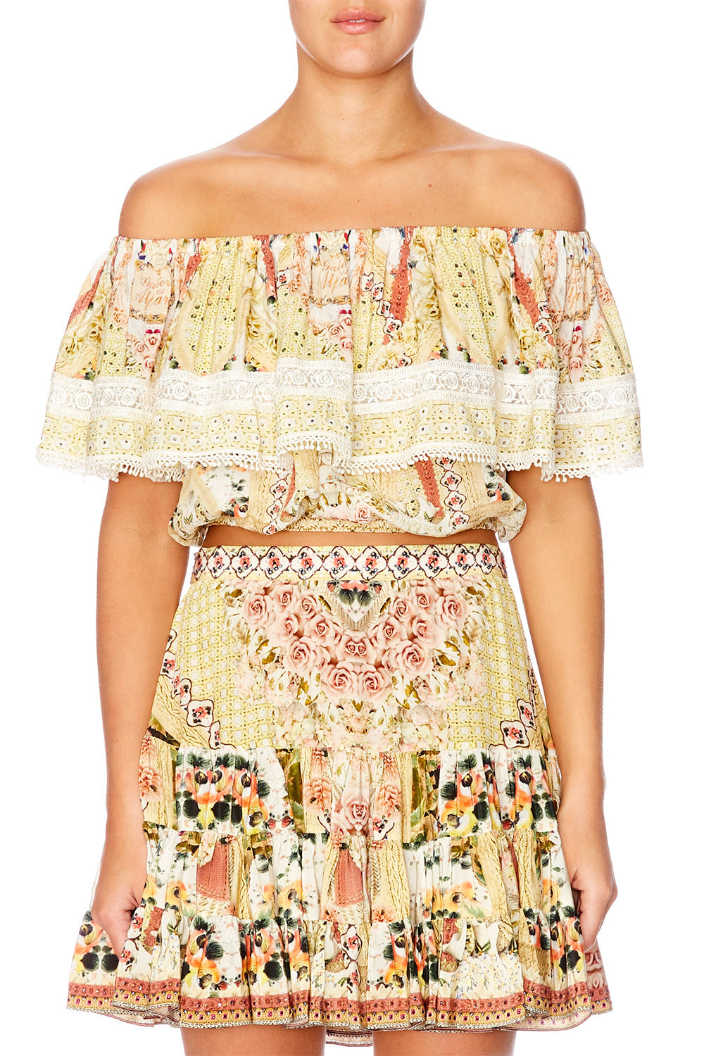 MY SUMMER LOVE OFF SHOULDER FRILL TOP