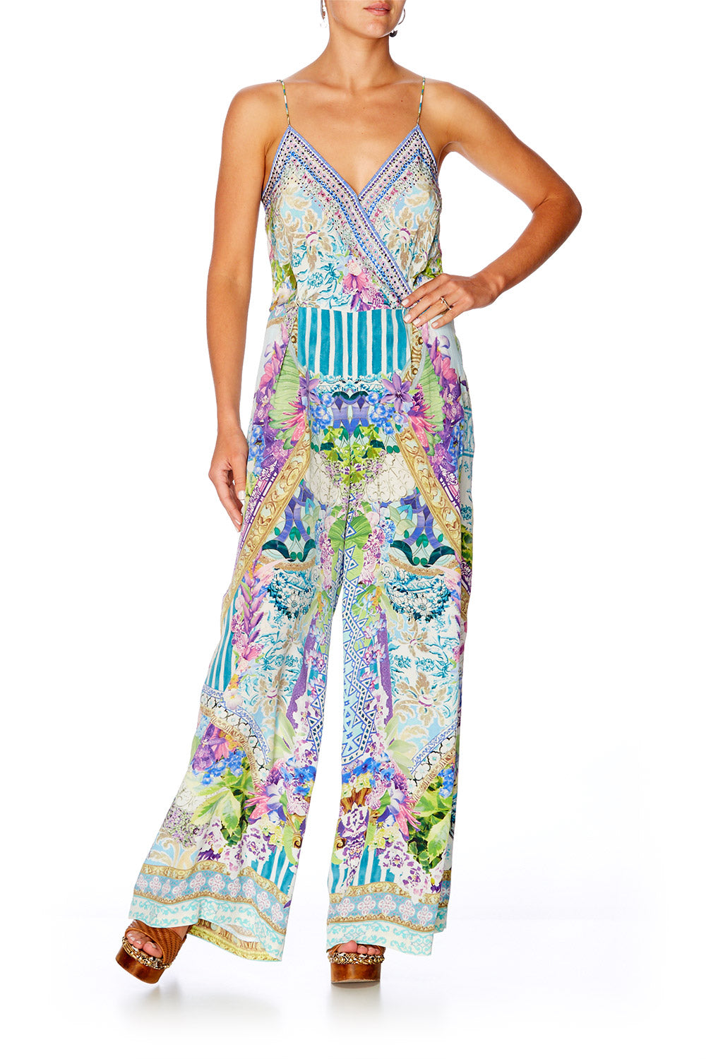 SALVADOR FIELDS FOREVER LOW V CROSS FRONT JUMPSUIT
