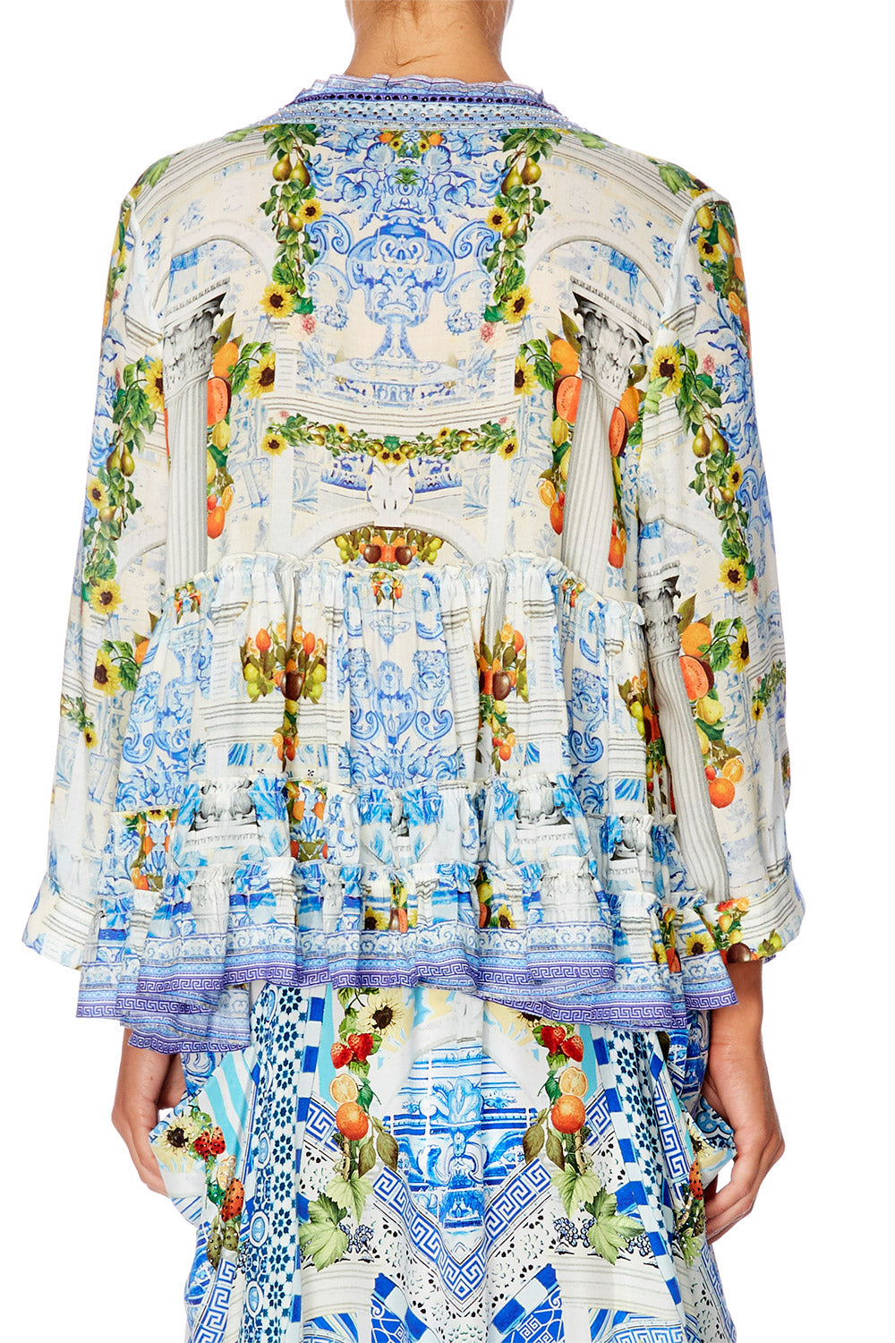 CAMILLA COME AS YOU ARE FRILL BLOUSE W 34 SLEEVE