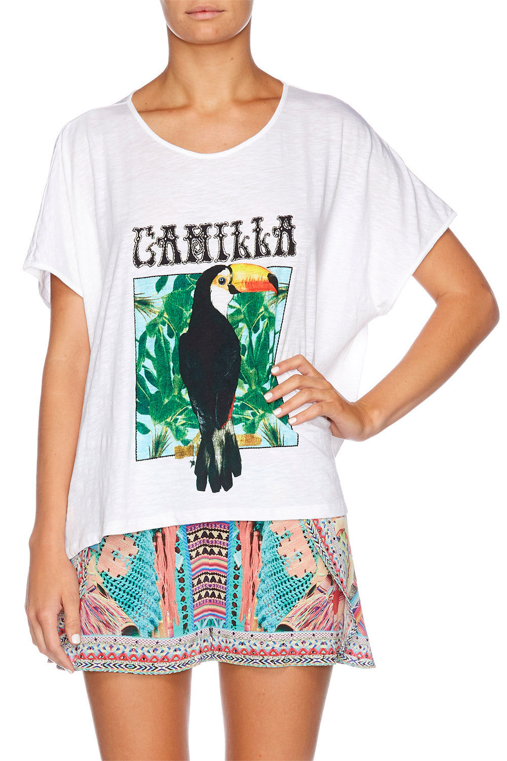 TOUCAN PLAY LOOSE FIT ROUND NECK T-SHIRT